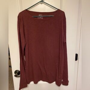 Cuffys Cape Code Outfitters Burgundy Long Sleeve Shirt